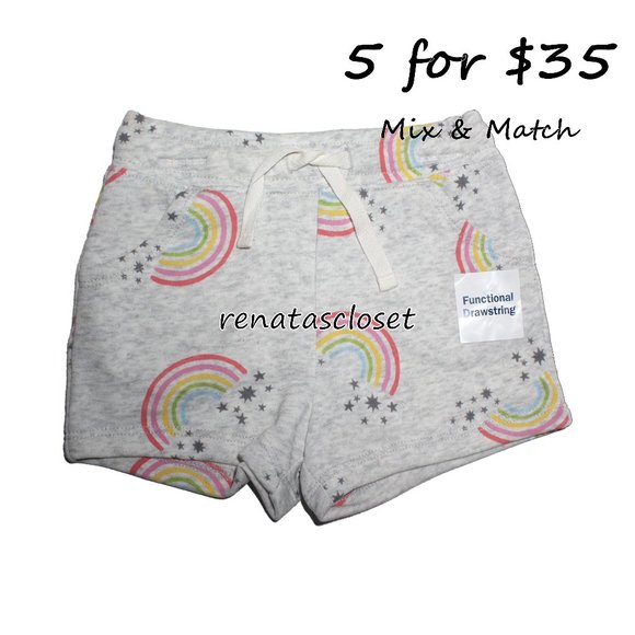 Old Navy Baby's French Terry Pull-On Bike Shorts With Drawstrings NWT - Picture 1 of 13